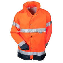 Men's Hi Vis Orange Waterproof Rain Jacket